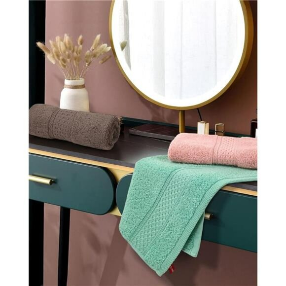 6 Pack Cotton Face Washcloths Soft Absorbent Reusable Bath Towel Set 13x13 - Picture 5 of 7